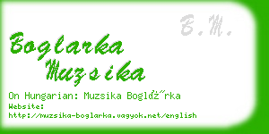 boglarka muzsika business card